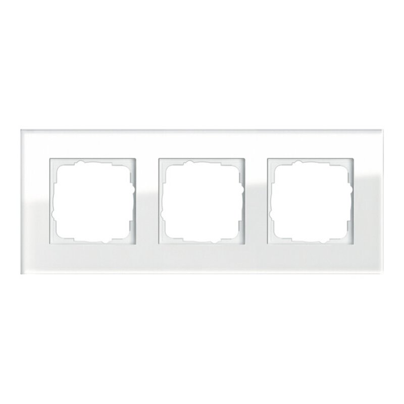 Gira Abdeckrahmen 3f. weissglas 021312