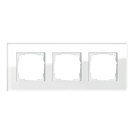 Gira Abdeckrahmen 3f. weissglas 021312