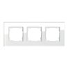 Gira Abdeckrahmen 3f. weissglas 021312