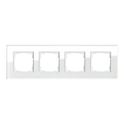 Gira Abdeckrahmen 4f. weissglas 021412