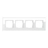 Gira Abdeckrahmen 4f. weissglas 021412