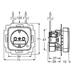 Busch-Jaeger SCHUKO(R) Steckdosen-Eins. m. LED Kontrolllicht 20 EUCBL-14-212
