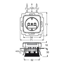 Busch-Jaeger SCHUKO(R)-Steckdosen-Eins. Nachtorientierungsl. 20 EUCBLI-214