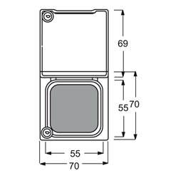 Busch-Jaeger Zwischenring m. Klappdecke abschließbar 2118 GKSLN/11-34