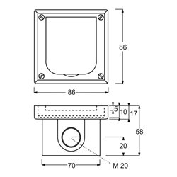 Busch-Jaeger UP-Gehäuse mit Klappdeckel 1705 U-101