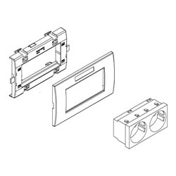 HKL Zweifachsteckdoseneinheit weiss KES-2.3.3