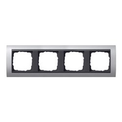 Gira Abdeckrahmen 4f. alu f.anth.ZL,bruchsich. 021406