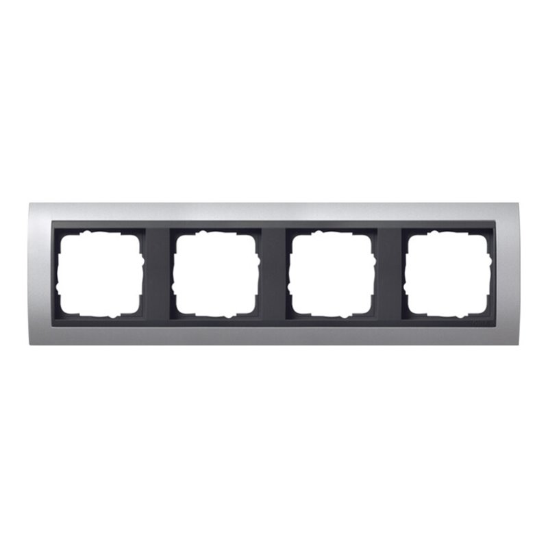 Gira Abdeckrahmen 4f. alu f.anth.ZL,bruchsich. 021406