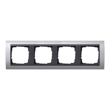 Gira Abdeckrahmen 4f. alu f.anth.ZL,bruchsich. 021406