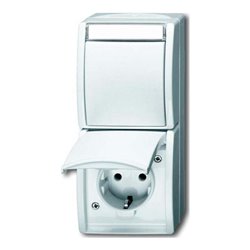 Busch-Jaeger Kombination SCHUKO Steckdose, mit Wipp. 2601/6/20 EBW-54