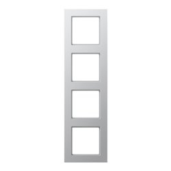 Jung Rahmen 4-fach alu waage/senkrecht AC 584 AL