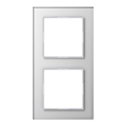 Jung Glasrahmen 2-fach aws waage/senkrecht AC 582 GL WW