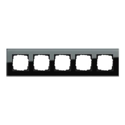 Gira Abdeckrahmen 5f. sw-glas Esprit 021505