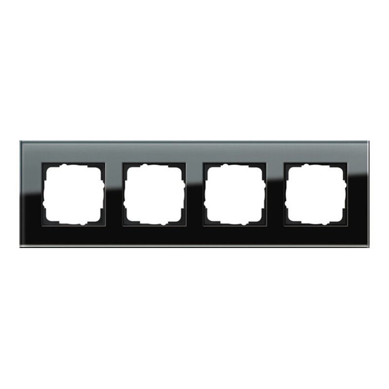 Gira Abdeckrahmen 4f. sw-glas Esprit 021405