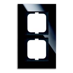 Busch-Jaeger Rahmen 2-fach schwarz, Glas 1722-825