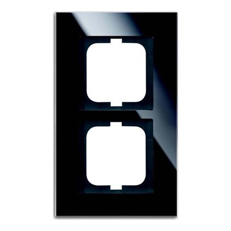 Busch-Jaeger Rahmen 2-fach schwarz, Glas 1722-825