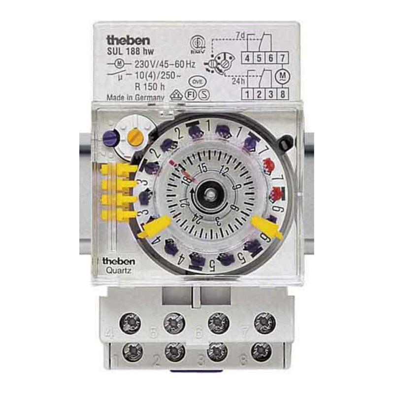 Theben Quarzschaltuhr 1W, Tag/Woche SUL 188hw