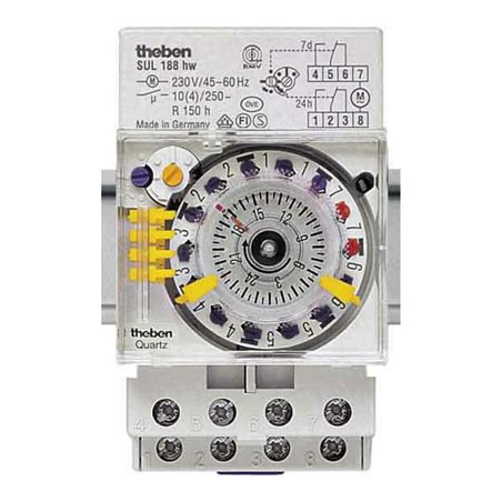 Theben Quarzschaltuhr 1W, Tag/Woche SUL 188hw