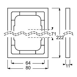 Busch-Jaeger Rahmen 3-fach pur edelstahl 1723-866K