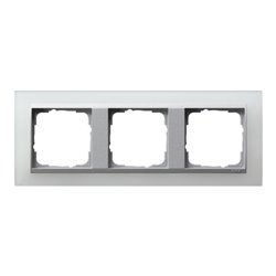 Gira Abdeckrahmen 3f.opak ws m.alu.ZL, Event 021350