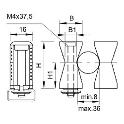 OBO Bettermann Vertr Reihenschelle Iso 2051 8-36 LGR