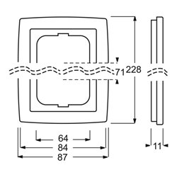 Busch-Jaeger Rahmen 3-fach chrom matt 1723-80