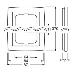 Busch-Jaeger Rahmen 5-fach studioweiß, solo 1725-84