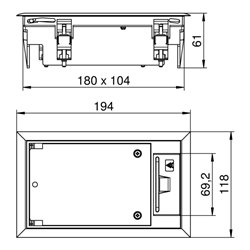 OBO Bettermann Vertr Geräteeinsatz f. Kanalmontage GES2 U 9011