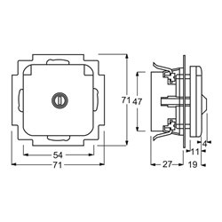 Busch-Jaeger Steckdosen-Einsatz aws 20 EUKSL-214-101