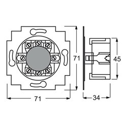 Busch-Jaeger Einsatz cws Jalousieschalter 2p. 2712 USL-101