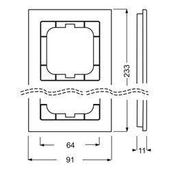 Busch-Jaeger Rahmen 3-fach schwarz 1723-281
