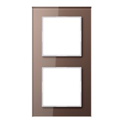 Jung Glasrahmen 2fach mokka waage-/senkrecht AC 582 GL MO