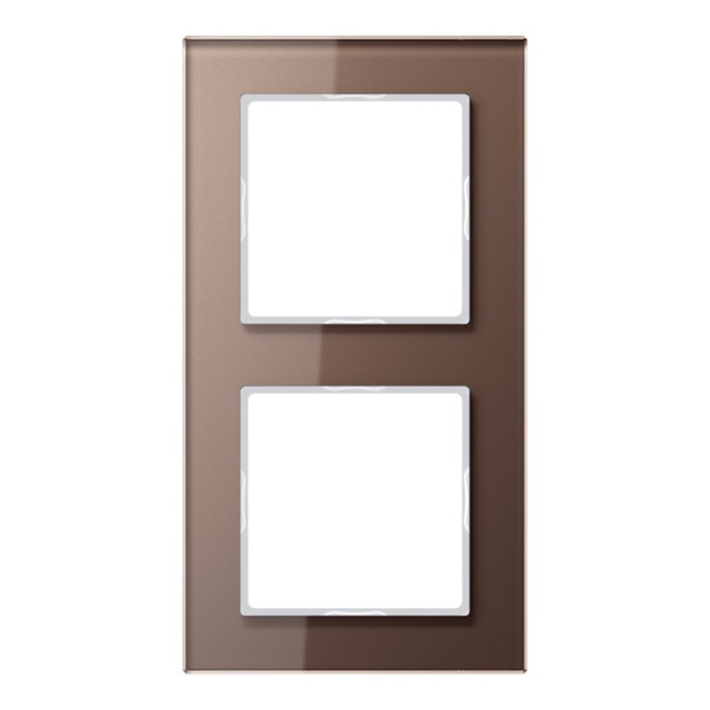 Jung Glasrahmen 2fach mokka waage-/senkrecht AC 582 GL MO