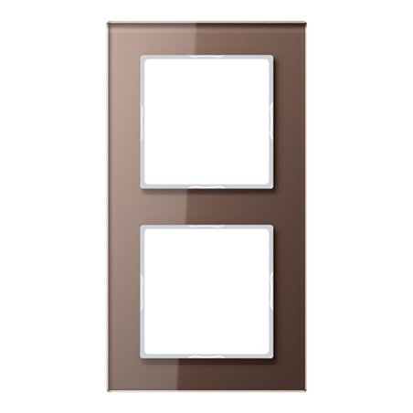Jung Glasrahmen 2fach mokka waage-/senkrecht AC 582 GL MO
