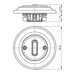 Busch-Jaeger Wechselschalter-Einsatz Porzellan 2002/6 UJ-64