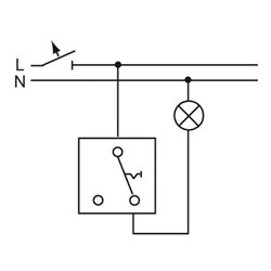 Busch-Jaeger Wechselschalter-Einsatz Porzellan 2002/6 UJ-64
