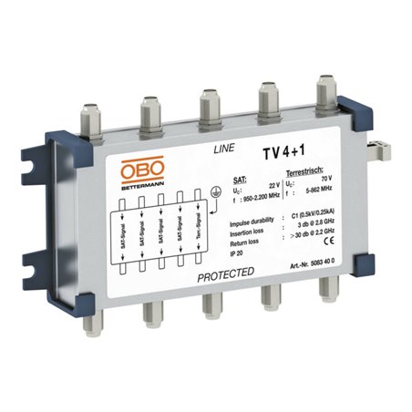 OBO Bettermann Vertr Datenleitschutzgerät f.Antennen TV 4+1
