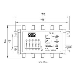 OBO Bettermann Vertr Datenleitschutzgerät f.Antennen TV 4+1