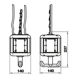 OBO Bettermann Vertr Versorgungseinheit IP20 m. Griff leer VH-4 LG