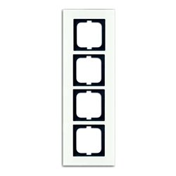 Busch-Jaeger Rahmen 4-fach weißglas 1724-811