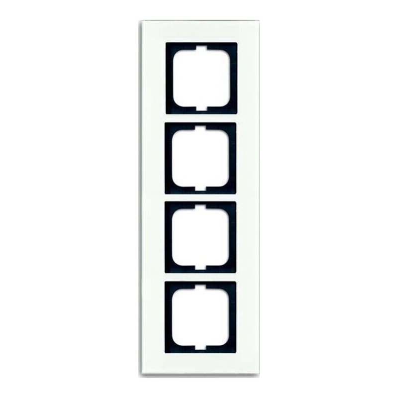 Busch-Jaeger Rahmen 4-fach weißglas 1724-811