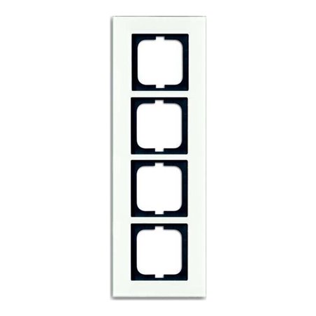 Busch-Jaeger Rahmen 4-fach weißglas 1724-811