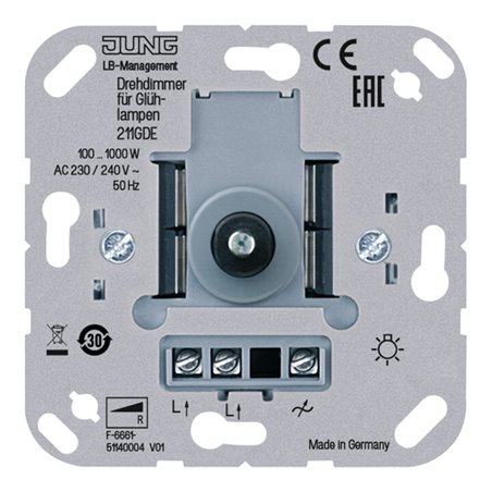 Jung Drehdimmer mit Druckschalter 211 GDE