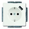 Busch-Jaeger Schuko/USB-Steckdose studioweiß matt 20 EUCBUSB-884