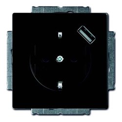 Busch-Jaeger Schuko/USB-Steckdose schwarz matt 20 EUCBUSB-885