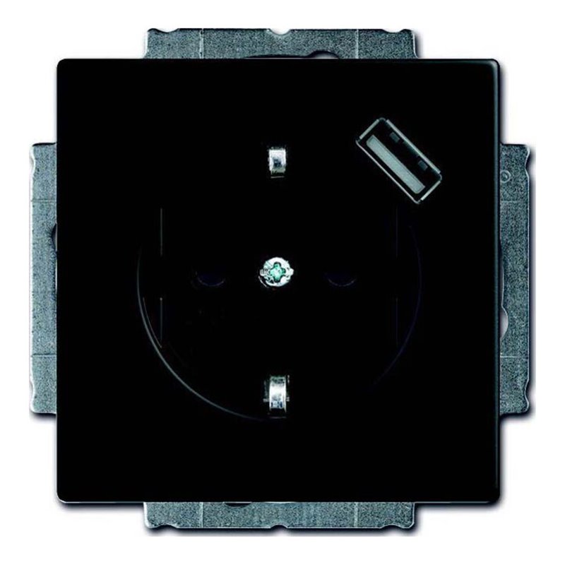 Busch-Jaeger Schuko/USB-Steckdose schwarz matt 20 EUCBUSB-885