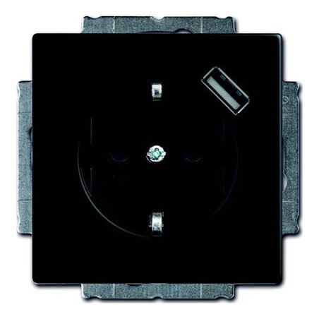 Busch-Jaeger Schuko/USB-Steckdose schwarz matt 20 EUCBUSB-885