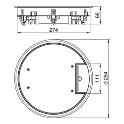 OBO Bettermann Vertr Geräteeinsatz Universalmontage, PA GESR7 10U 9011
