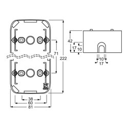 Busch-Jaeger AP-Gehäuse 3f. ws 1703-212