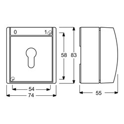 Busch-Jaeger Schlüsselschalter AP 2733 SLW-53